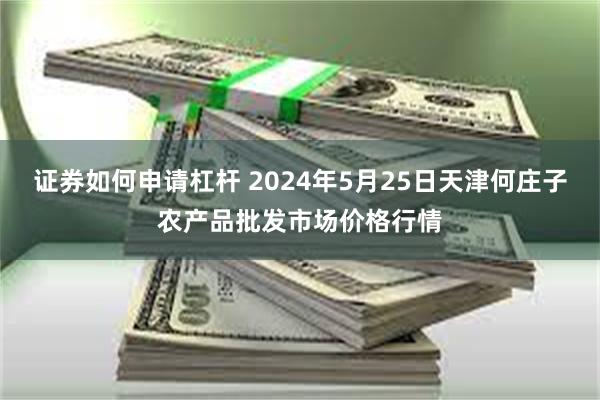 证券如何申请杠杆 2024年5月25日天津何庄子农产品批发市场价格行情