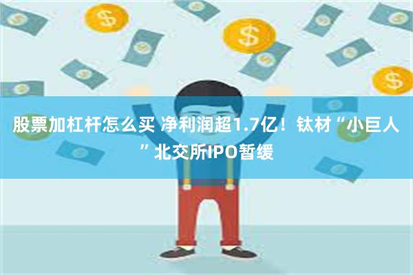 股票加杠杆怎么买 净利润超1.7亿！钛材“小巨人”北交所IPO暂缓