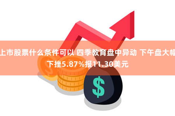 上市股票什么条件可以 四季教育盘中异动 下午盘大幅下挫5.87%报11.30美元