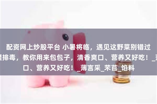 配资网上炒股平台 小暑将临，遇见这野菜别错过！清热利尿、祛湿排毒，教你用来包包子，清香爽口、营养又好吃！_薄言采_芣苢_馅料